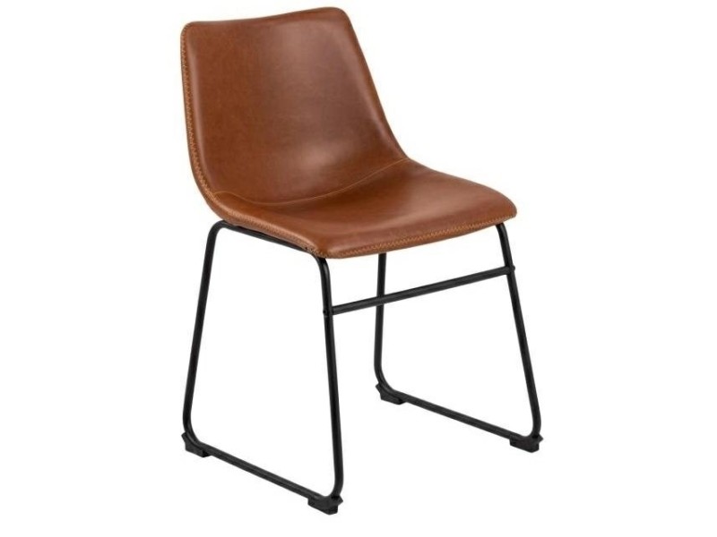 Krzesło Oregon brązowe PU - ACTONA